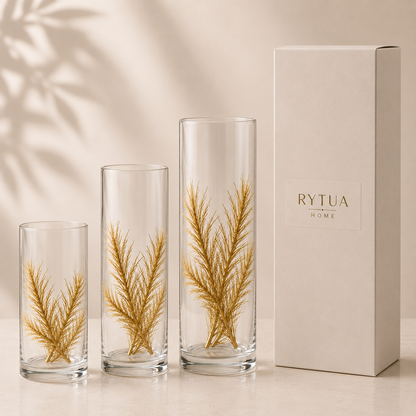 Vase Cylindrique en Verre Transparent |