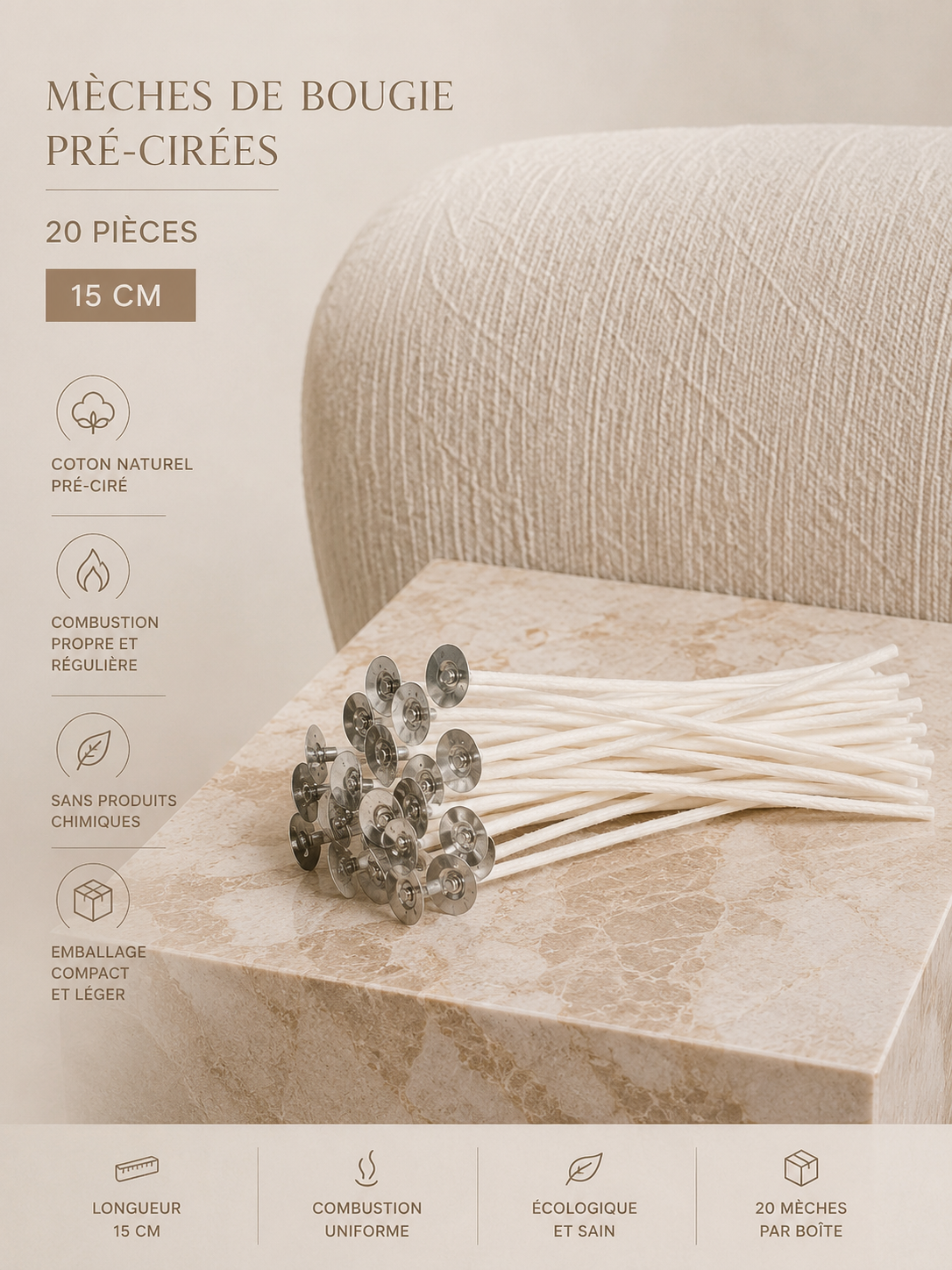 Mèches Rechargeables pour Bougies |  RYTUA Home