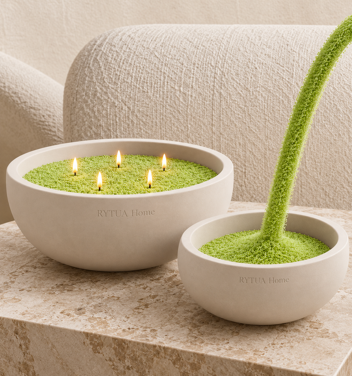 Bougies Perlées Rechargeables RYTUA Home — 500g + 5 Mèches offertes